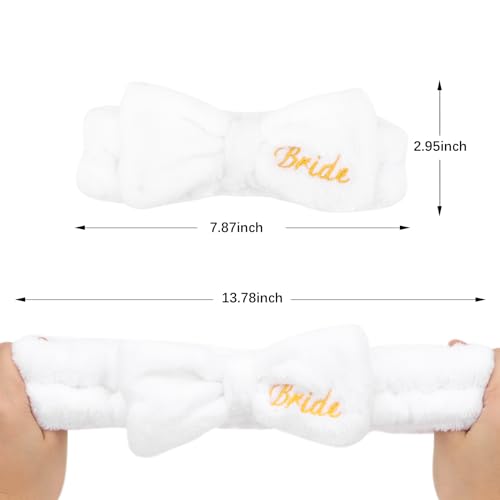Bachelorette Party Favor Set - 1 Bride & 7 Purple Spa Headbands