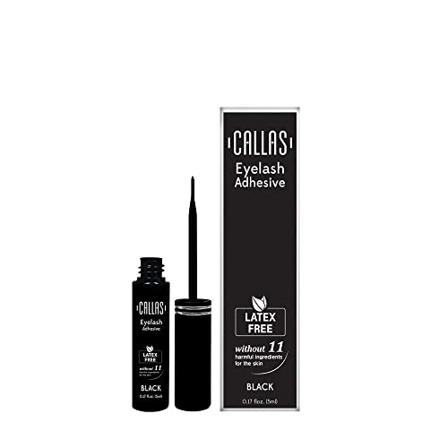 Callas Waterproof Latex-Free Eyelash Adhesive, Black, 0.17oz/5ml