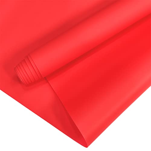 Soft Jelly PVC Vinyl Roll - 11.8" x 53" Waterproof Craft Fabric (Red)