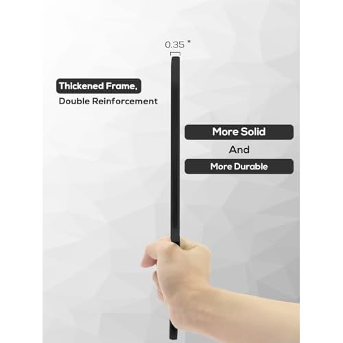 Extra Large Handheld Mirror£¬Hand Salon Mirror with Handle for Barbers, Hairdressing (Black£¬12.4" Lx 9" W)
