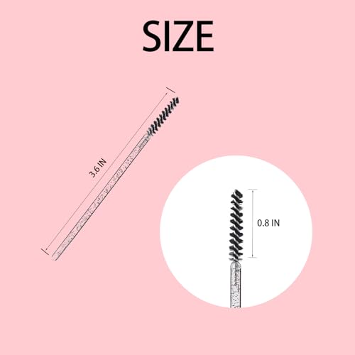 100 Disposable Mini Spoolie Brushes for Eyelash Extensions