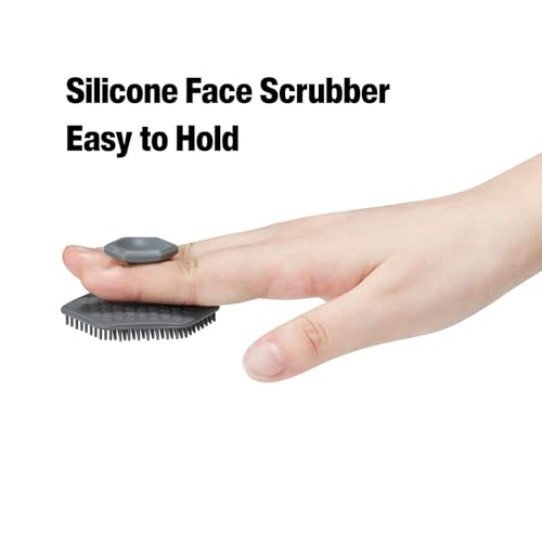 3 Pack Silicone Face and Beard Scrubber for Men - Deep Cleansing