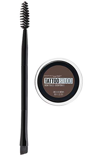 Maybelline TattooStudio Brow Pomade - Deep Brown, Smudge-Proof Formula