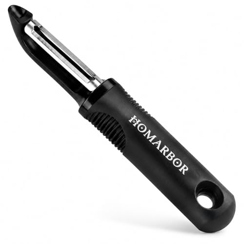 HOMARBOR Premium Vegetable Peeler | Ultra-Sharp Swivel Blade | Ergonomic Soft Grip Handle