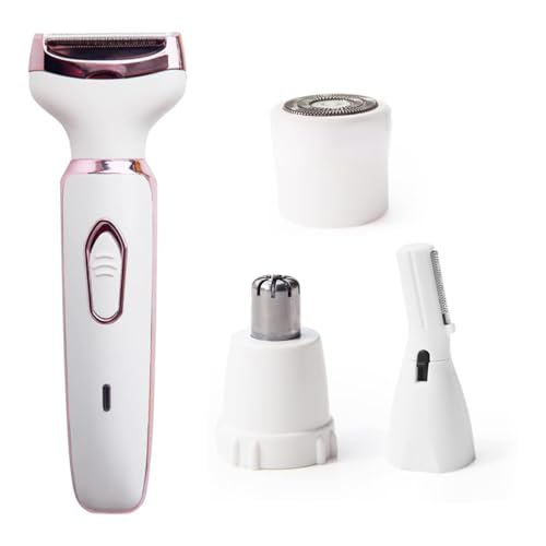 4-in-1 Women’s Electric Razor & Trimmer – Painless Facial & Body Hair Removal