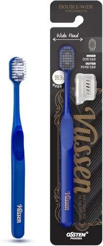 Vussen Double Wide Manual Toothbrush for Sensitive Gums, 4 Count