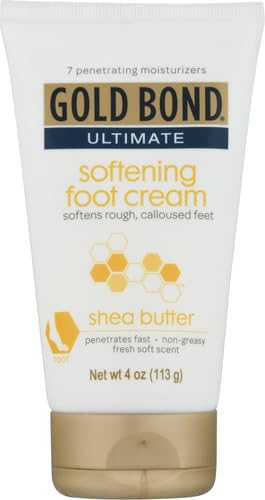 Gold Bond Softening Foot Cream 4 Oz (Pack of 2) – Moisturizing Lotion for Dry Feet