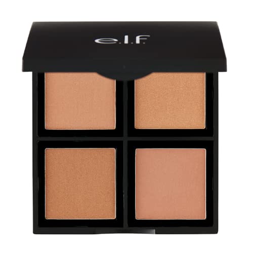 e.l.f. Bronzer Palette 0.49 Ounce - Bronzed Beauty Sun-Kissed Contouring
