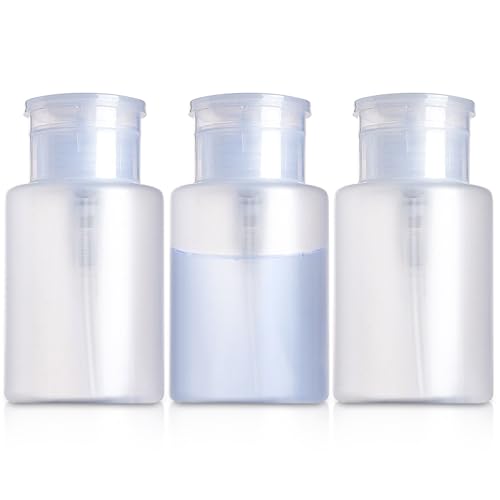 Milukon 3PCS Refillable Pump Dispenser Set for Acetone & Alcohol