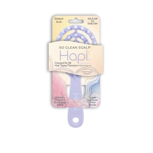 Cricket Hapi Scalp Massager Brush - Silicone Shampoo & Exfoliator for All Hair Types