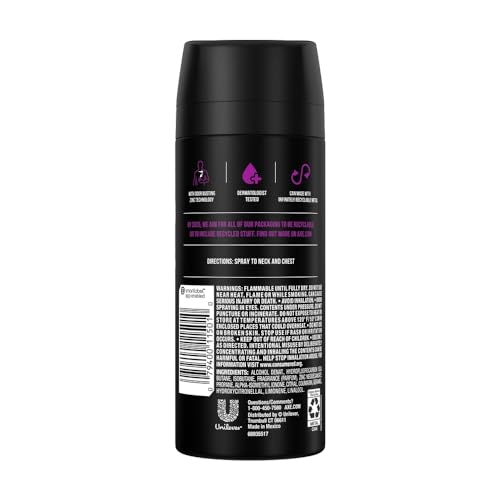 AXE Excite Body Spray for Men, 4 oz Deodorant Spray (Pack of 3)