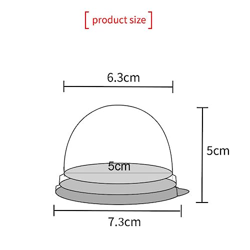 EchoDone Clear Plastic Mini Cupcake Boxes - 50 Pack Dome Containers