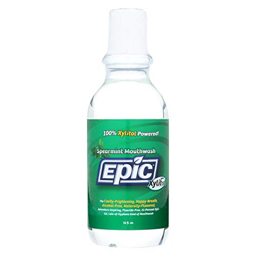 Epic Dental Mouthwash with Xylitol, 16 oz - Spearmint Flavor