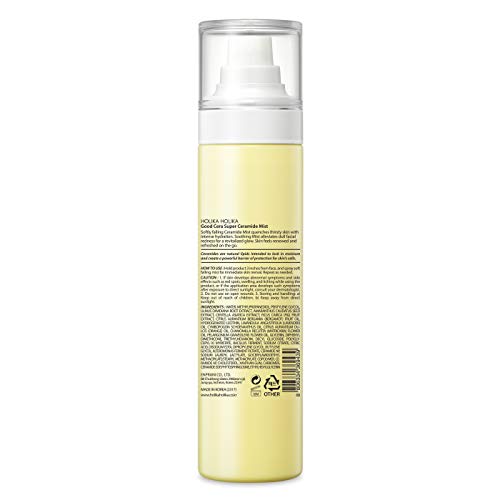 HOLIKA HOLIKA Good Cera Super Ceramide Facial Spray - pH 5.5 Hydrating Mist with Triple Ceramide & Botanical Oils, 4.05 fl oz