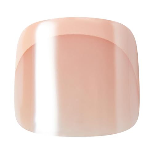 KISS Core Press On Toenails 'Next Step Glam' - Pink Squoval, 26 Nails
