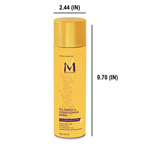Motions Oil Sheen Conditioning Spray 11.25 oz (Pack of 3) - Nourish & Restore with Shea Butter, Argan & Coconut Oil