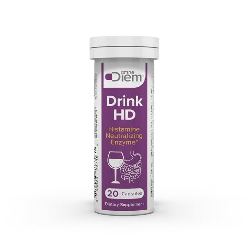 OmneDiem Drink HD Histamine Neutralizing Enzyme Supplement - 20 Capsules