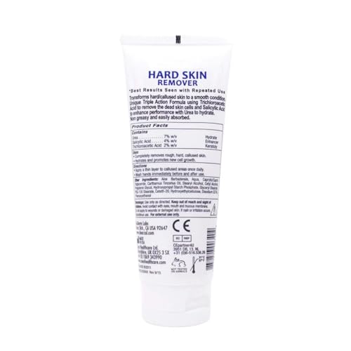 Clearzal Foot Cream for Hard Skin Callus & Corn Removal 3.4oz