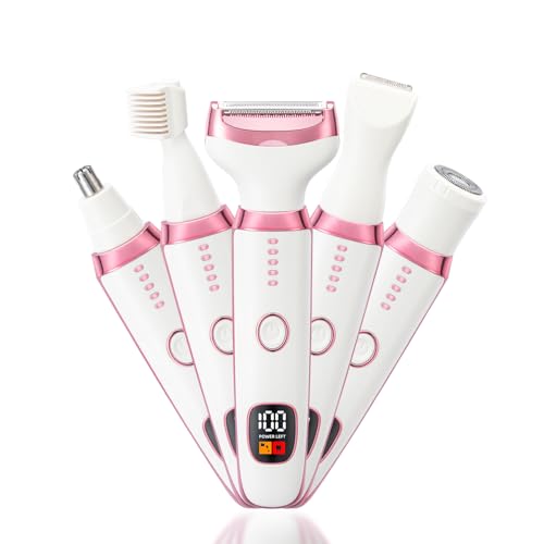 Ourcec 5-in-1 Electric Women's Shaver - Waterproof Painless Hair Remover