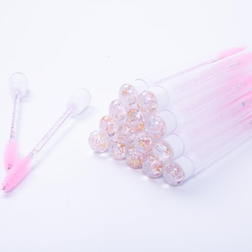 i-Laesh Disposable Mascara Wands 20Pcs Gold Pink Foil Tube Beauty Tools