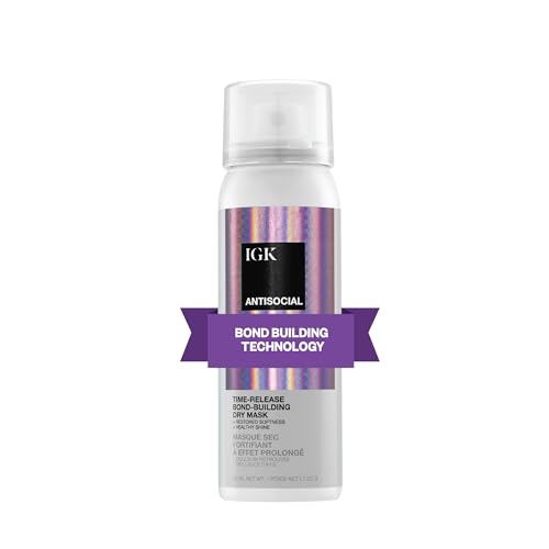 IGK ANTISOCIAL Bond-Building Dry Hair Mask - Travel Size (1.7 Oz) | Vegan Condition & Repair