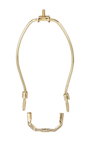 7-Inch Brass Plated Steel Lamp Harp Holder for Table & Floor Lamps