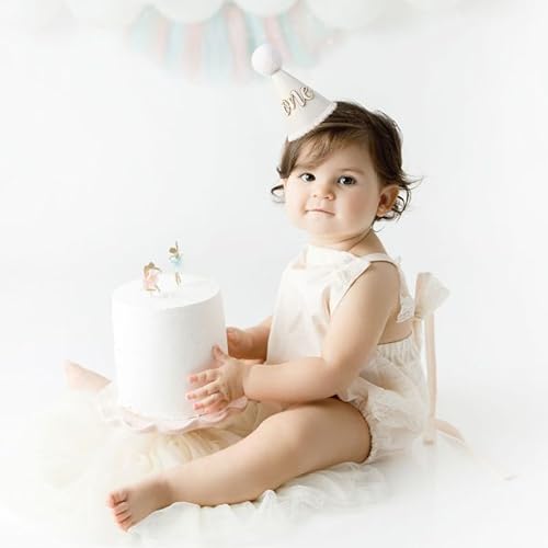 Natural Boho Birthday Hat for 1st Birthday Celebrations