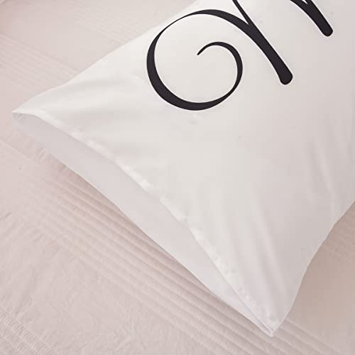 Mr and Mrs Couples Pillowcases - Heart Printed 19x29" Covers