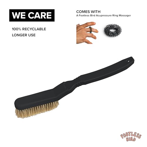 Footless Bird Rock Climbing Brush - Ergonomic Wild Boar Hair Bristles