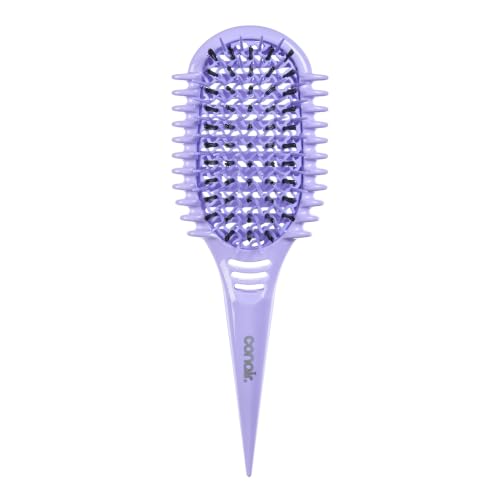 Conair Detangling Brush for Long & Curly Hair - Purple, Loose Curls & Waves