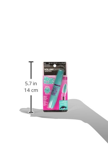Maybelline Mega Plush Mascara, Very Black - Washable Gel-Mousse Formula