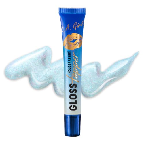 L.A. Girl Kaleidoscope Holographic Blue Lip Gloss Topper 0.34 Fl Oz - Vegan & Cruelty-Free