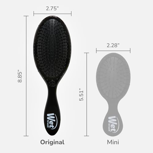 Wet Brush Original Detangler Hair Brush 2 Pack - Black, Ultra-Soft IntelliFlex Bristles for Wet & Dry Hair