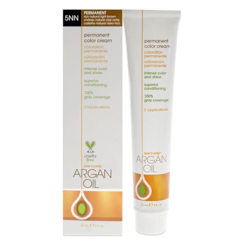 Rich Natural Light Brown Permanent Hair Dye - 3 oz - One 'N Only