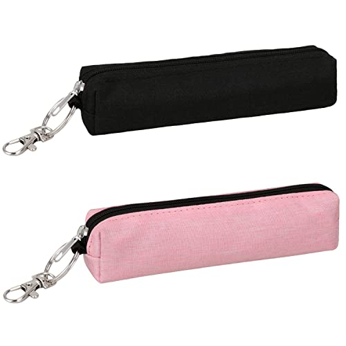 Meiiy 2pcs Mascara Holder Pouch with Hook Portable Makeup Storage for Women