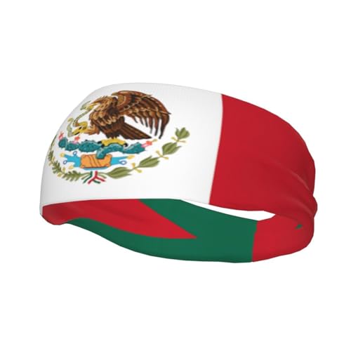 Mexico Flag Headband - Non Slip Sweatband, One Size for Sports