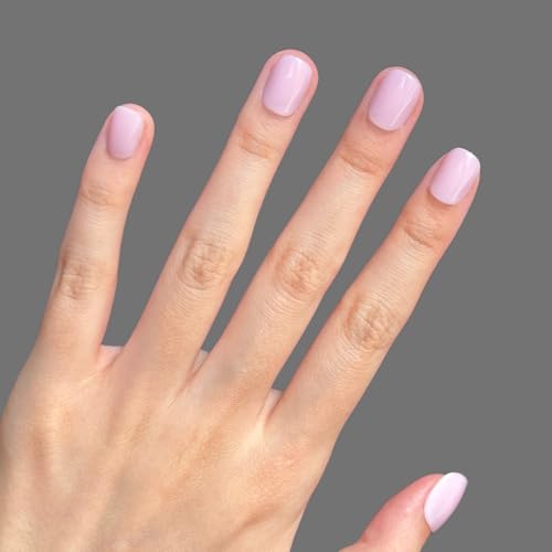 LAMIMOSA Extra Short Round Press-on Nails - Baby Pink Gel Nail Kit