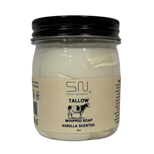 Seoul Naturals Vanilla Scented Whipped Soap - 8 oz Nourishing Cleanser
