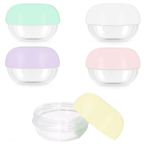 Gerilkai 5× 10ml Travel Containers Set — Leak-Proof Makeup/Jar Bottles (Assorted Colors)