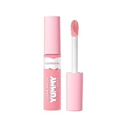 COVERGIRL Clean Fresh Yummy Gloss Daylight Pink 50 Lip Gloss 0.33oz - Hydrating, Vegan, Glossy Shine