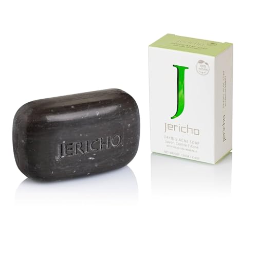 Jericho Acne Drying Bar Soap Pack of 1 - Dead Sea Mineral Facial & Body Cleanser for Oily Skin, Teens & Adults