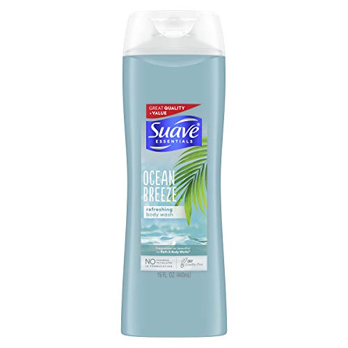 Suave Essentials Ocean Breeze Body Wash, 15 Fl Oz - Refreshing Clean
