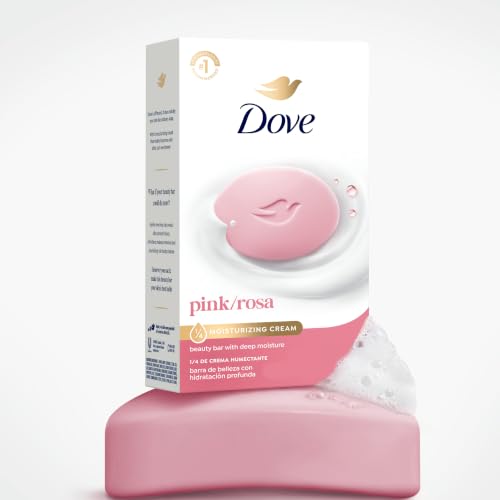 Dove Pink Rosa Beauty Bar Soap, Moisturizing Cleanser, 6 Bars (3.75 oz)