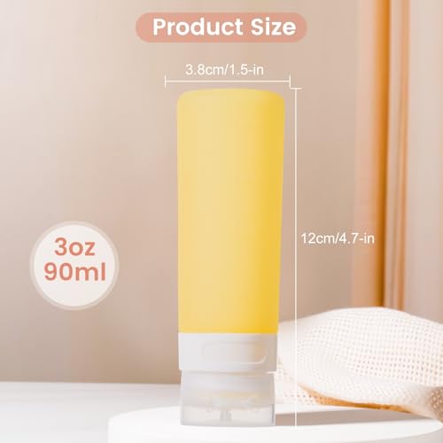 MICEBAY 4 Pack Mini Squeeze Bottles - Leakproof Condiment Containers