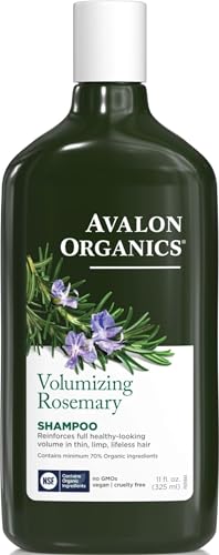 Avalon Organics Volumizing Rosemary Shampoo for Fine Hair, 11 oz