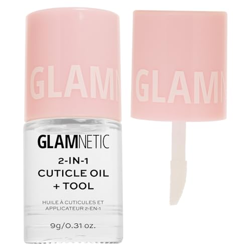 Glamnetic 2-in-1 Cuticle Oil and Pusher - Nourishing Serum 0.31oz