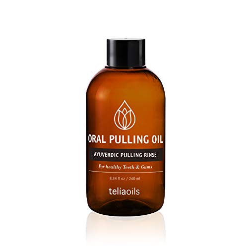 Teliaoils Coconut Oil Pulling Oil for Oral Detox & Fresh Breath 8.34 fl oz