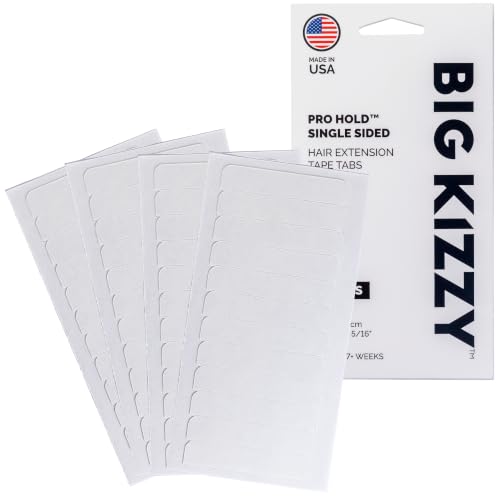 Big Kizzy Pro Hold Single Sided Replacement Tape for Hair Extensions - 48 Tabs, 5-7+ Weeks