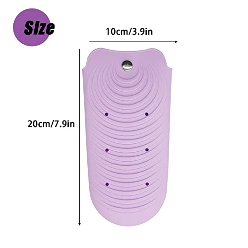 Huakaile Purple Heat Insulating Silicone Travel Mat for Hair Styling Tools