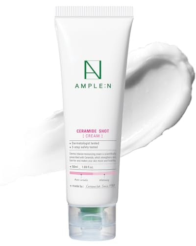 AMPLE:N Ceramide Shot Cream | Fragrance-Free Korean Moisturizer for Dry Skin